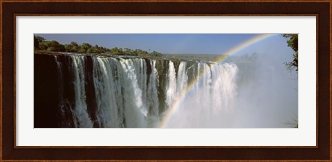 Framed Rainbow over Victoria Falls, Zimbabwe Print