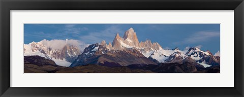 Framed Snowcapped mountains, Mt Fitzroy, Cerro Torre, Argentine Glaciers National Park, Patagonia, Argentina Print