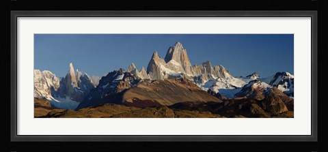 Framed Mountains, Mt Fitzroy, Cerro Torre, Argentine Glaciers National Park, Patagonia, Argentina Print