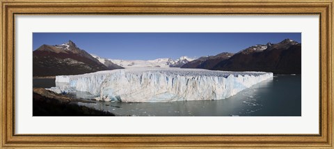 Framed Glaciers with mountain range in the background, Moreno Glacier, Argentine Glaciers National Park, Patagonia, Argentina Print