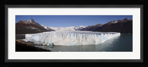 Framed Glaciers with mountain range in the background, Moreno Glacier, Argentine Glaciers National Park, Patagonia, Argentina Print
