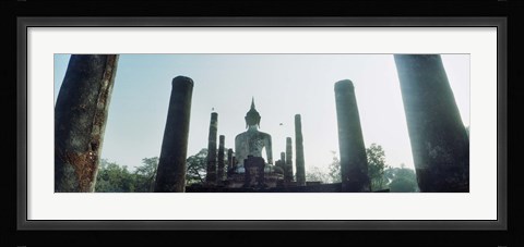 Framed Statue of Buddha at a temple, Sukhothai Historical Park, Sukhothai, Thailand Print