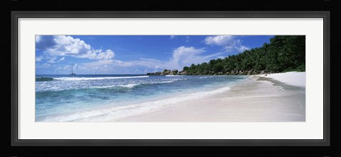 Framed Clouds over Anse Cocos Beach, Aitutaki, Cook Islands Print