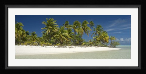 Framed Tapuaetai Motu, Aitutaki, Cook Islands Print