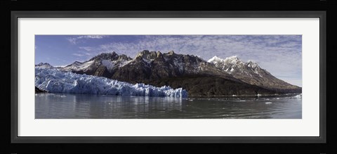 Framed Lago Grey and Grey Glacier with Paine Massif, Torres Del Paine National Park, Magallanes Region, Patagonia, Chile Print