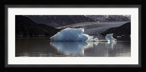 Framed Iceberg in a lake, Gray Glacier, Torres del Paine National Park, Magallanes Region, Patagonia, Chile, Lake Print