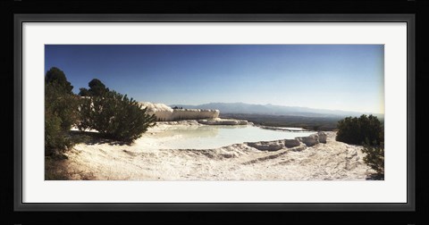 Framed Hot springs and Travertine Pool, Pamukkale, Turkey Print