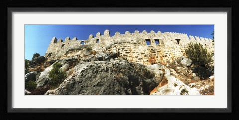 Framed Byzantine castle of Kalekoy, Antalya Province, Turkey Print