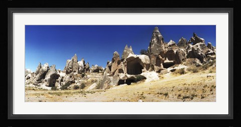 Framed Landscape with the caves and Fairy Chimneys, Cappadocia, Central Anatolia Region, Turkey Print