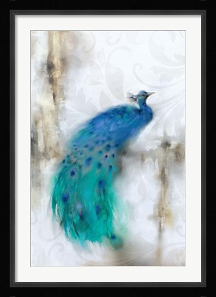 Framed Jewel Plumes I Print