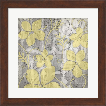 Framed Yellow &amp; Gray II Print
