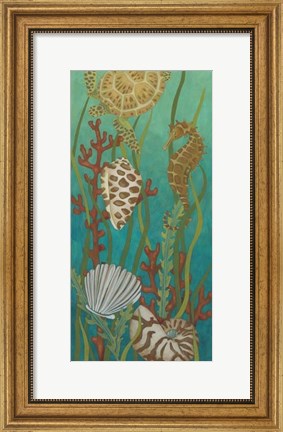 Framed Aquatic Life I Print