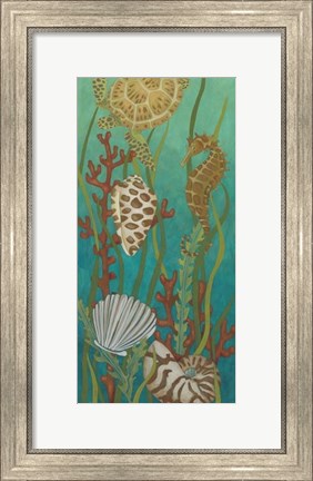 Framed Aquatic Life I Print