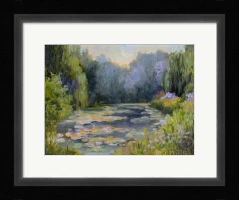 Framed Monet's Garden I Print