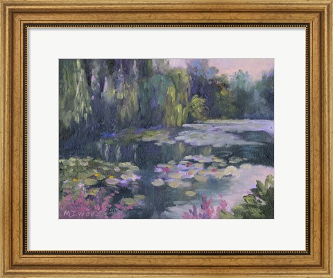 Framed Monet&#39;s Garden II Print