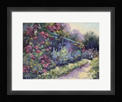 Framed Monet's Garden VI Print