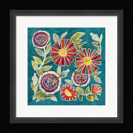 Framed Emma Floral II Print