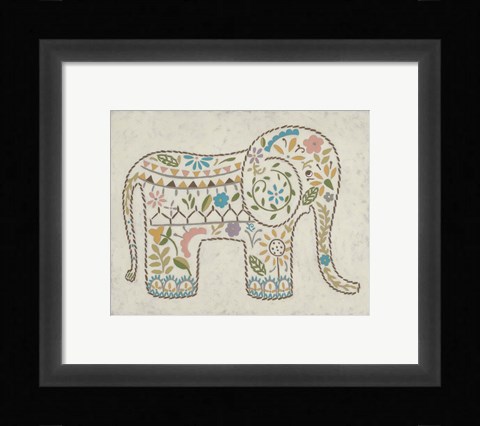 Framed Laurel's Elephant I Print