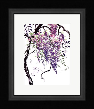 Framed Wisteria Garden I Print