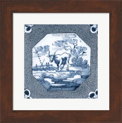 Framed Delft Tile III Print