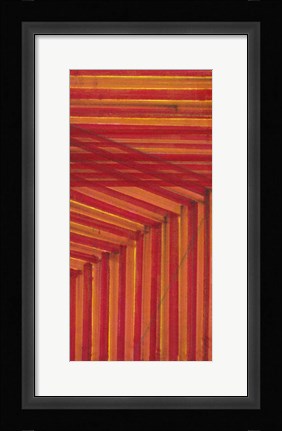 Framed Line Study Orange Print