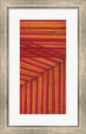 Framed Line Study Orange Print