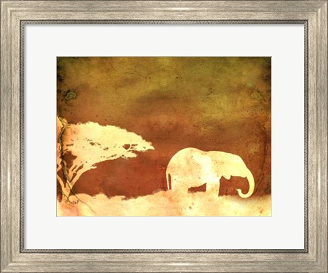 Framed Safari Sunrise I Print