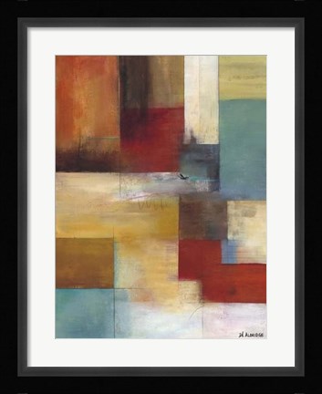 Framed Abstract Blue Print