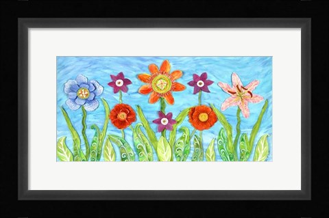 Framed Flower Play I Print