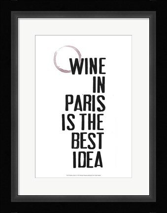 Framed Drinks in Paris II Print