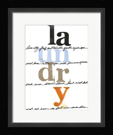 Framed Laundry Lines I Print