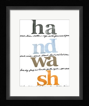 Framed Laundry Lines III Print