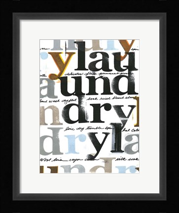 Framed Laundry Lines IV Print