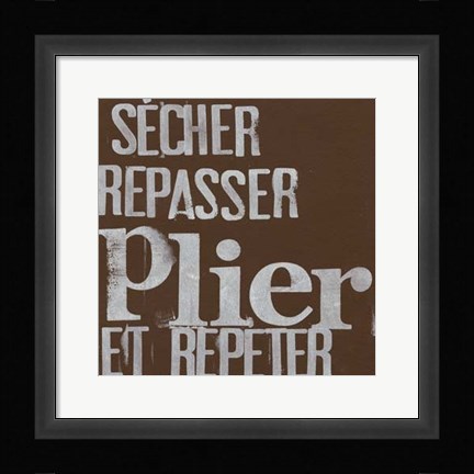 Framed French Laundry I Print