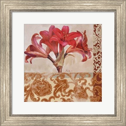 Framed Portrait of a Lily Print