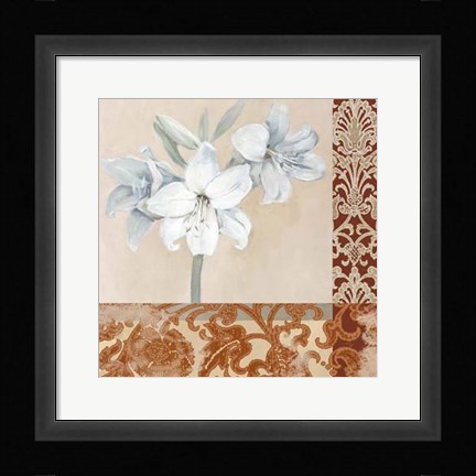 Framed Portrait of a White Lily Print