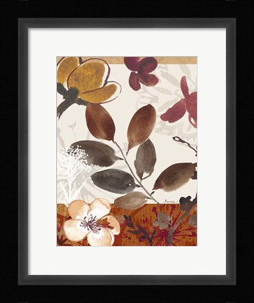 Framed Modern Flowers I Print