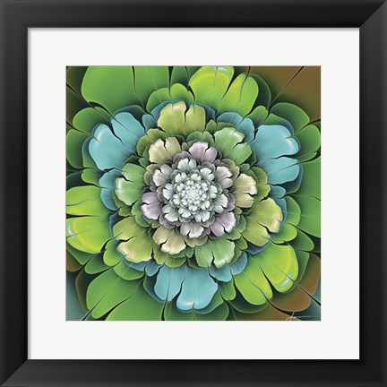 Framed Fractal Blooms I Print