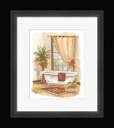 Framed Watercolor Bath in Spice II Print