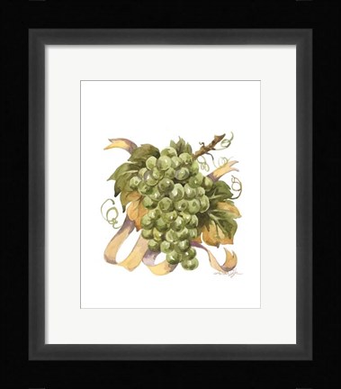Framed Watercolor Grapes II Print
