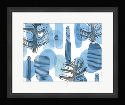 Framed Mod Leaves I Print