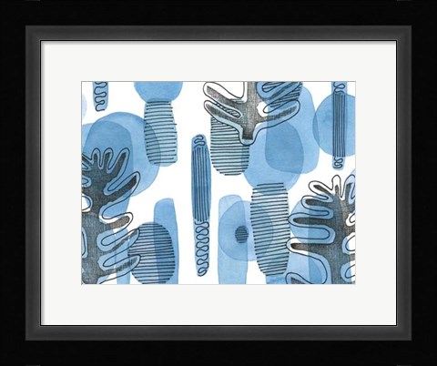Framed Mod Leaves II Print