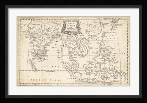 Framed Map of East Indies Print