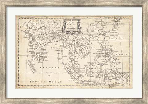 Framed Map of East Indies Print