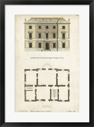 Framed Design for a Building I Print
