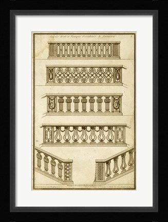 Framed Vintage Gate Design I Print