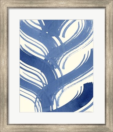 Framed Macrame Blue IV Print