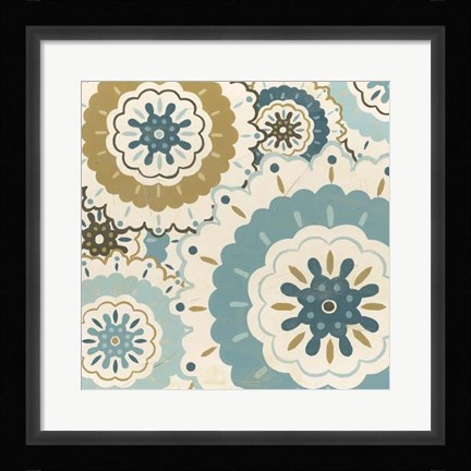 Framed Blue Lace IV Print