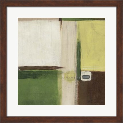 Framed Green Field I Print