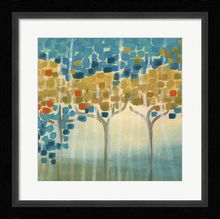 Framed Forest Mosaic I Print